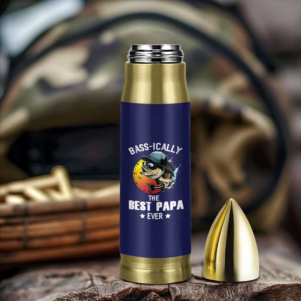 Fishing Gifts For Men Bullet Tumbler Best Papa Ever Bass Fish Fisherman Fathers Day Gift