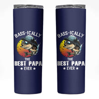 Fishing Gifts For Men Skinny Tumbler Best Papa Ever Bass Fish Fisherman Fathers Day Gift