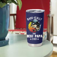 Fishing Gifts For Men Tumbler Cup Best Papa Ever Bass Fish Fisherman Fathers Day Gift