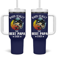 Fishing Gifts For Men Tumbler With Handle Best Papa Ever Bass Fish Fisherman Fathers Day Gift