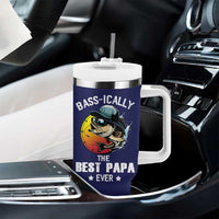 Fishing Gifts For Men Tumbler With Handle Best Papa Ever Bass Fish Fisherman Fathers Day Gift