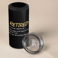 Funny Retirement Definition 4 in 1 Can Cooler Tumbler Retired Not My Problem Anymore - Wonder Print Shop