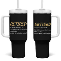 Funny Retirement Definition Tumbler With Handle Retired Not My Problem Anymore - Wonder Print Shop