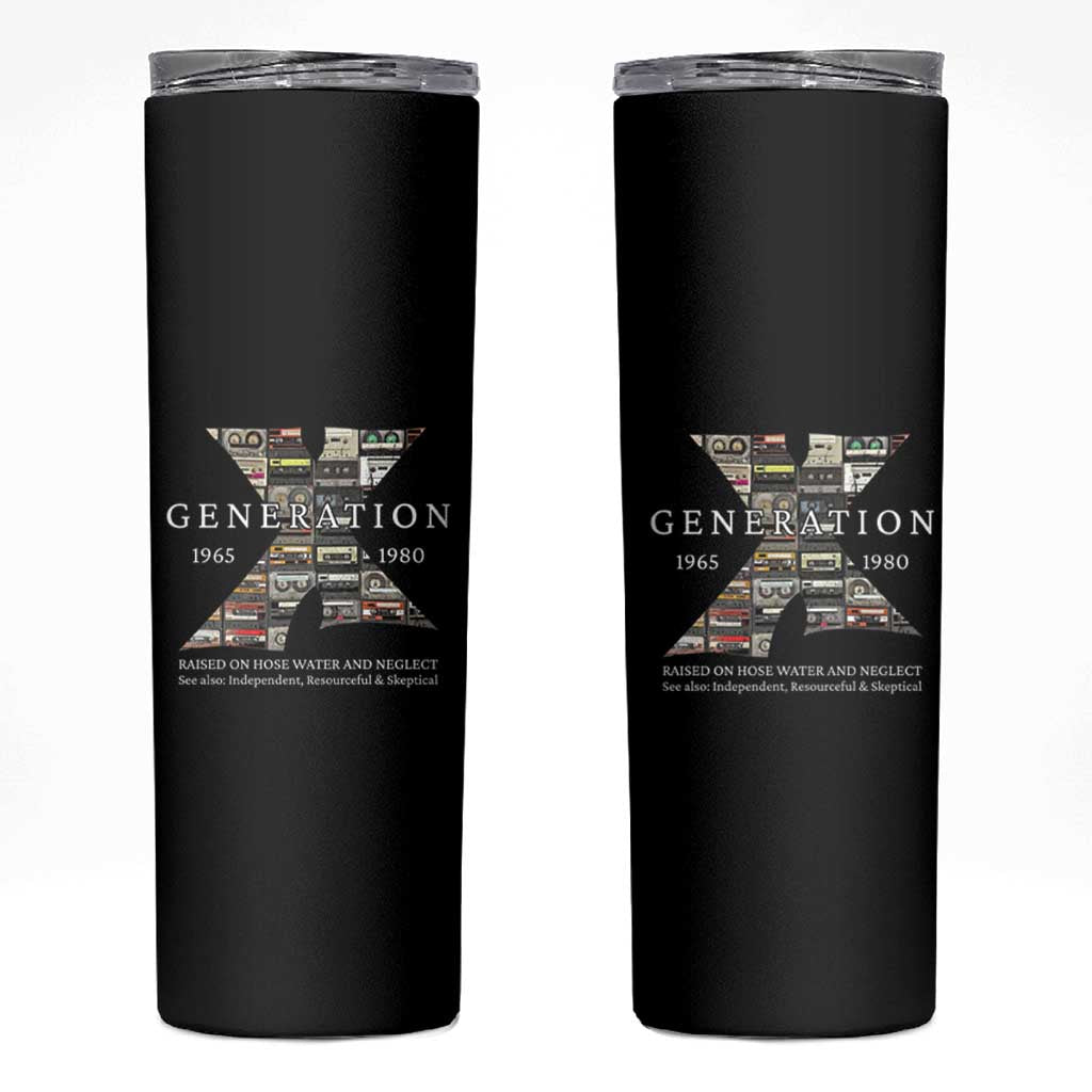 Gen X Generation Skinny Tumbler 80's rock bands cassette tape - Wonder Print Shop