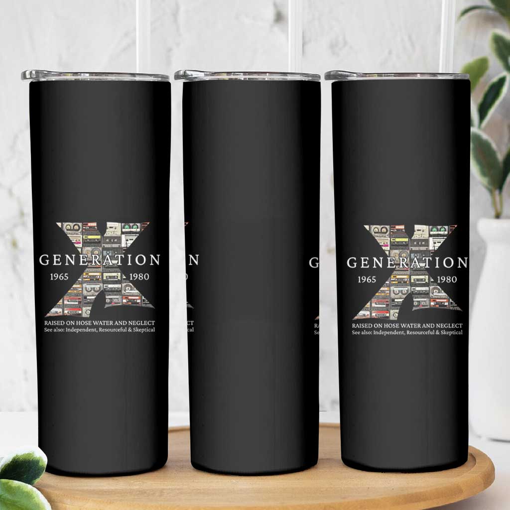 Gen X Generation Skinny Tumbler 80's rock bands cassette tape - Wonder Print Shop