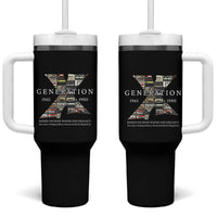 Gen X Generation Tumbler With Handle 80's rock bands cassette tape - Wonder Print Shop