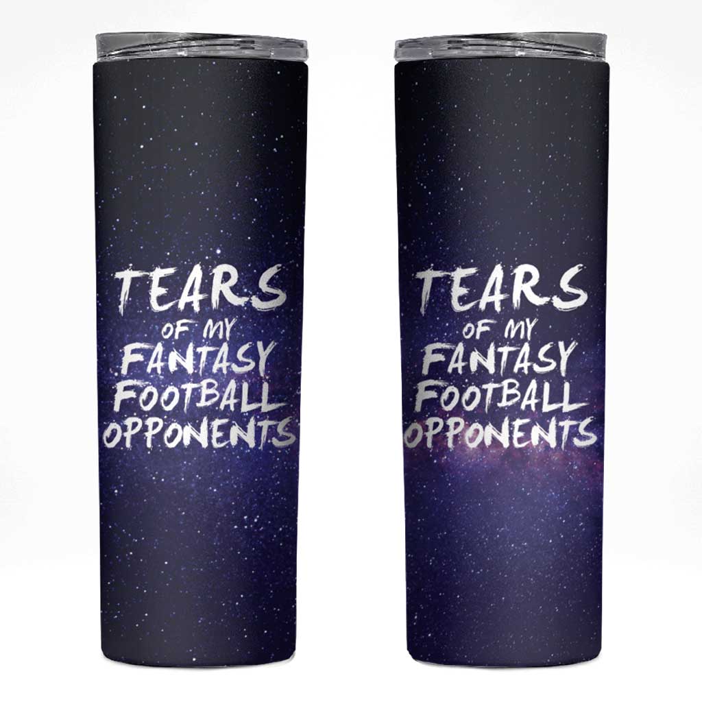 Funny American Football Skinny Tumbler Tears of My Fantasy Football Opponents Coffee Cup - Wonder Print Shop