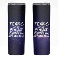 Funny American Football Skinny Tumbler Tears of My Fantasy Football Opponents Coffee Cup - Wonder Print Shop