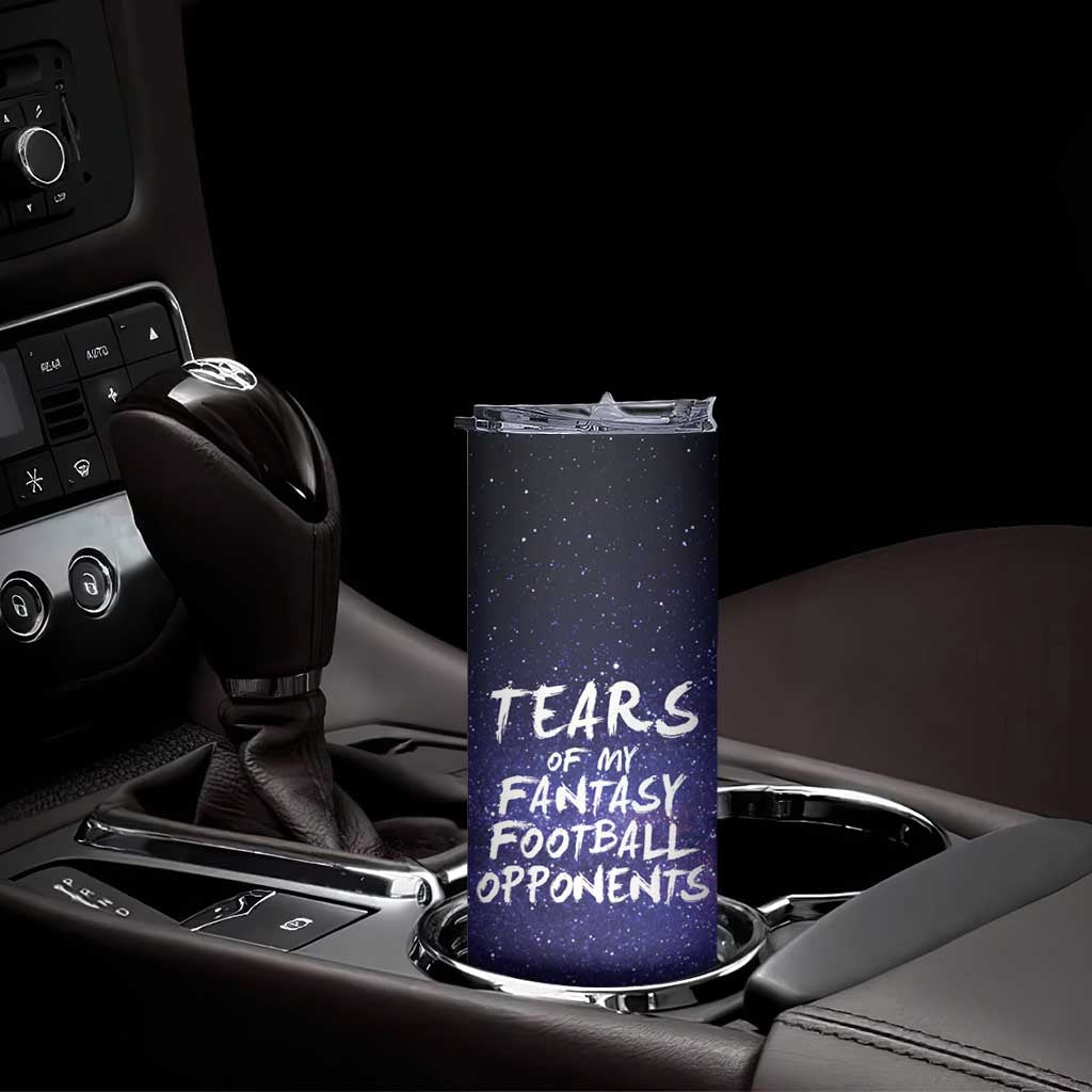 Funny American Football Skinny Tumbler Tears of My Fantasy Football Opponents Coffee Cup - Wonder Print Shop
