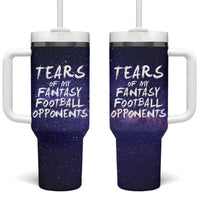 Funny American Football Tumbler With Handle Tears of My Fantasy Football Opponents Coffee Cup - Wonder Print Shop
