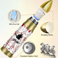 Funny Cat Lover Gifts Bullet Tumbler Halloween Murderous Cat With Knife What