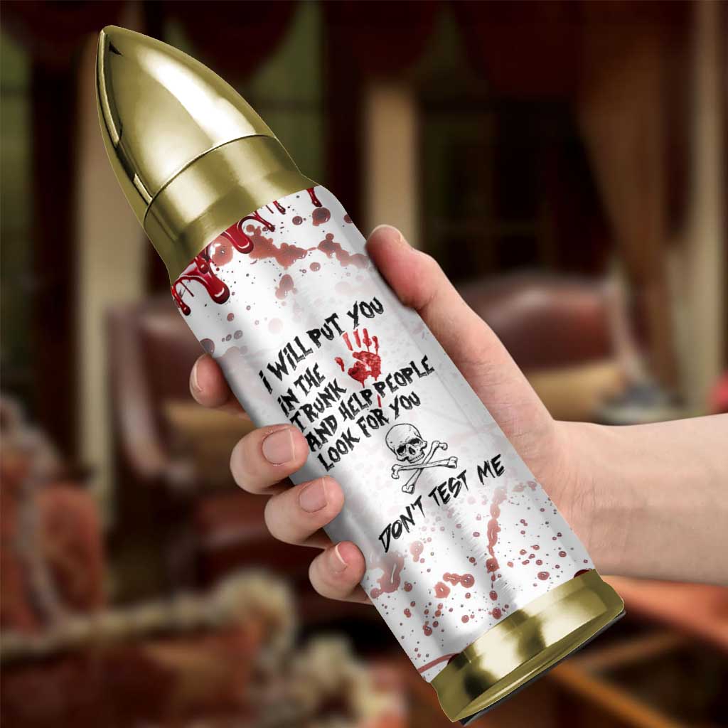 Funny Cat Lover Gifts Bullet Tumbler Halloween Murderous Cat With Knife What