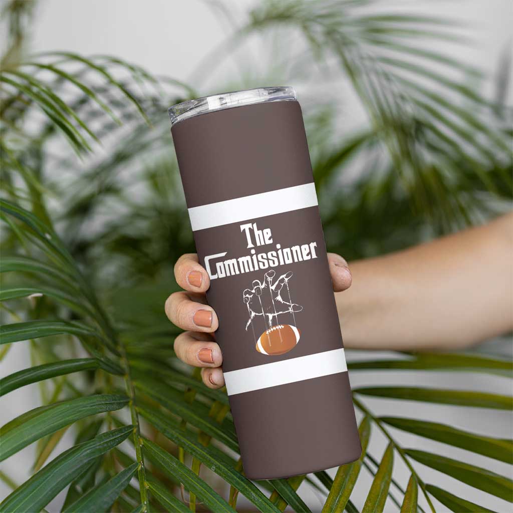Fantasy Football Commissioner Draft Party Commish FFL Skinny Tumbler Sports Party Gifts - Wonder Print Shop