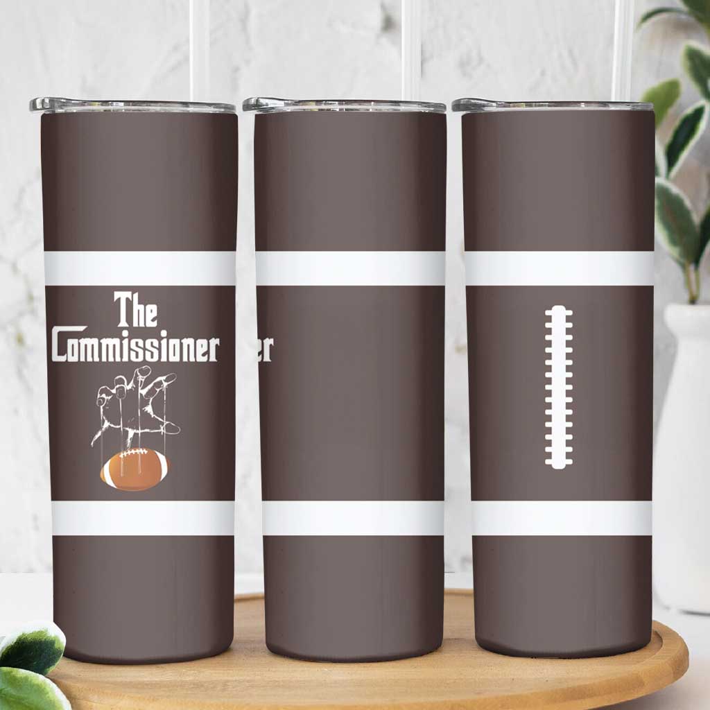 Fantasy Football Commissioner Draft Party Commish FFL Skinny Tumbler Sports Party Gifts - Wonder Print Shop