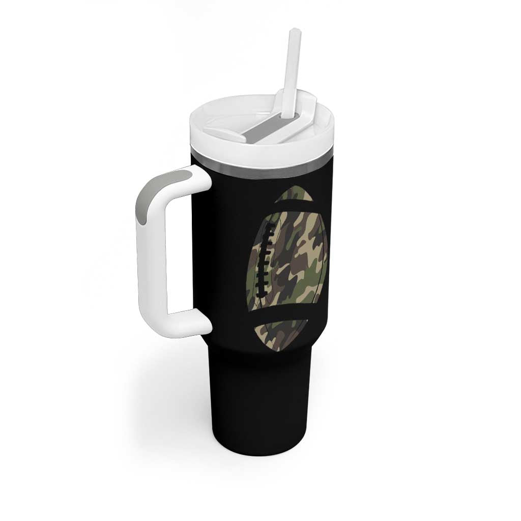 Fantasy Football Commissioner Draft Party Commish FFL Tumbler With Handle Man Myth Legend Camouflage Gift - Wonder Print Shop
