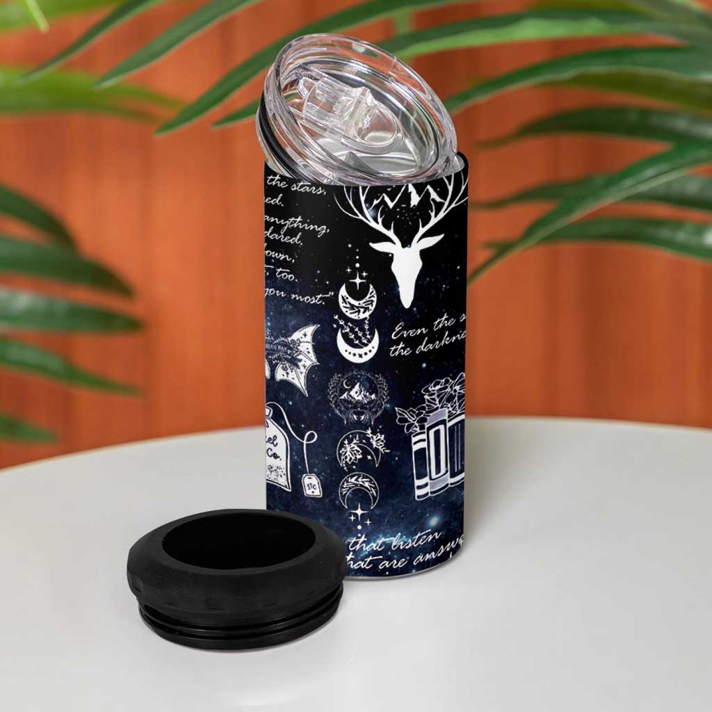 Velaris City Of Starlight 4 in 1 Can Cooler Tumbler Fantasy Night Sky Bookish Book Lovers
