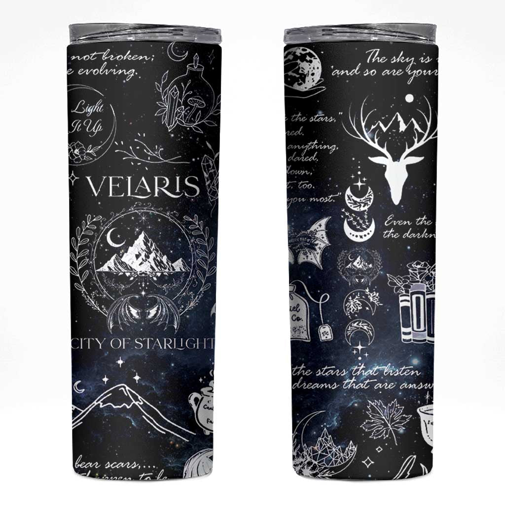 Velaris City Of Starlight Skinny Tumbler Fantasy Night Sky Bookish Book Lovers