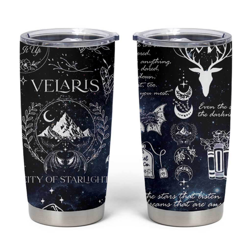 Velaris City Of Starlight Tumbler Cup Fantasy Night Sky Bookish Book Lovers
