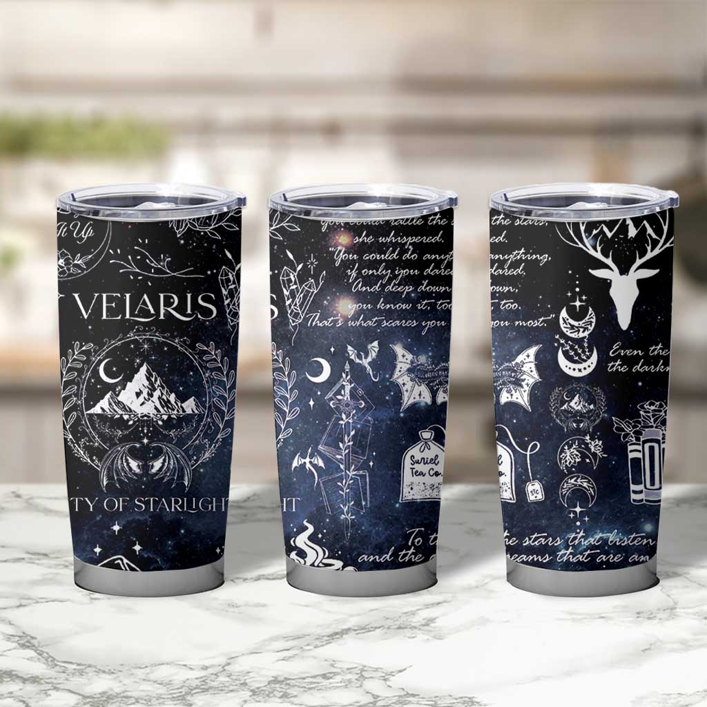 Velaris City Of Starlight Tumbler Cup Fantasy Night Sky Bookish Book Lovers