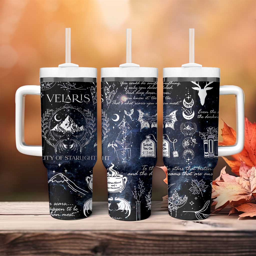 Velaris City Of Starlight Tumbler With Handle Fantasy Night Sky Bookish Book Lovers