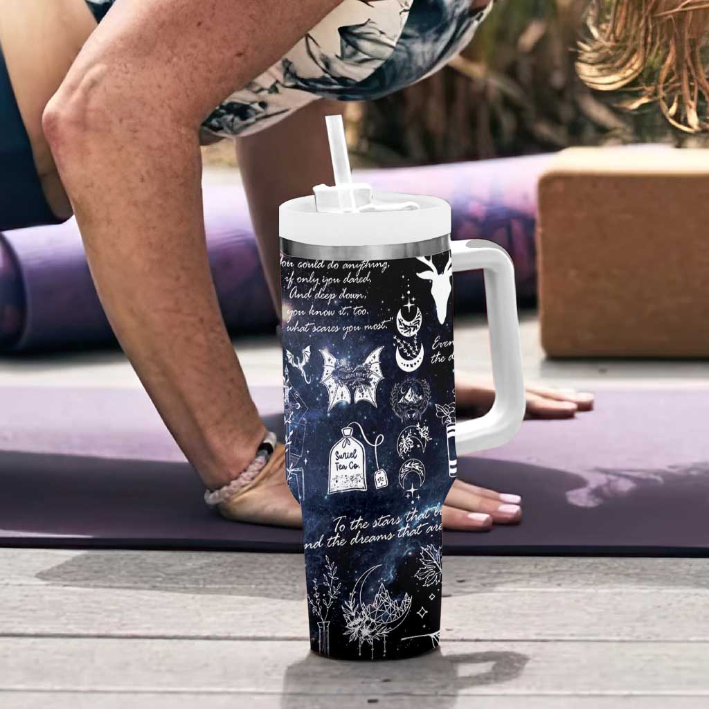 Velaris City Of Starlight Tumbler With Handle Fantasy Night Sky Bookish Book Lovers