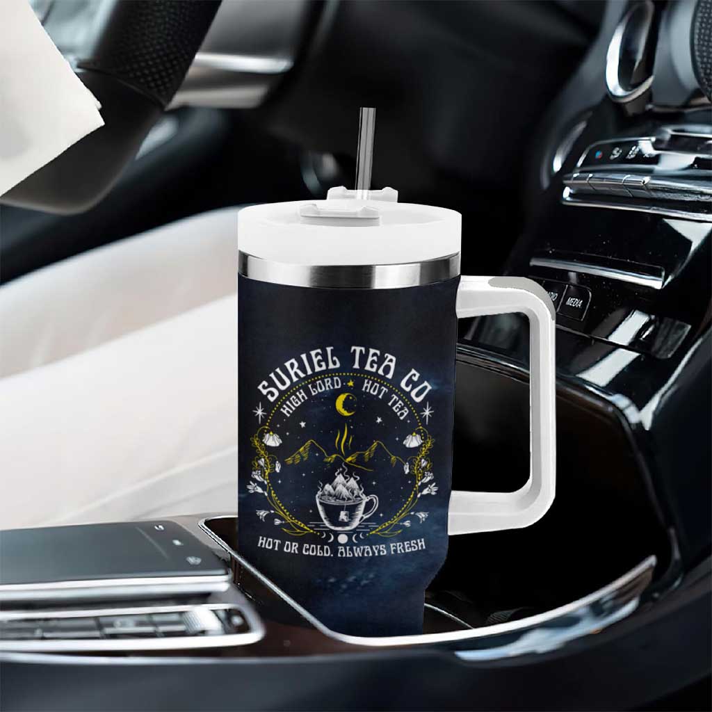 Suriel Tea Co Banned Books Tumbler With Handle Acotar City Of Starlight Velaris Coffee Mug - Wonder Print Shop