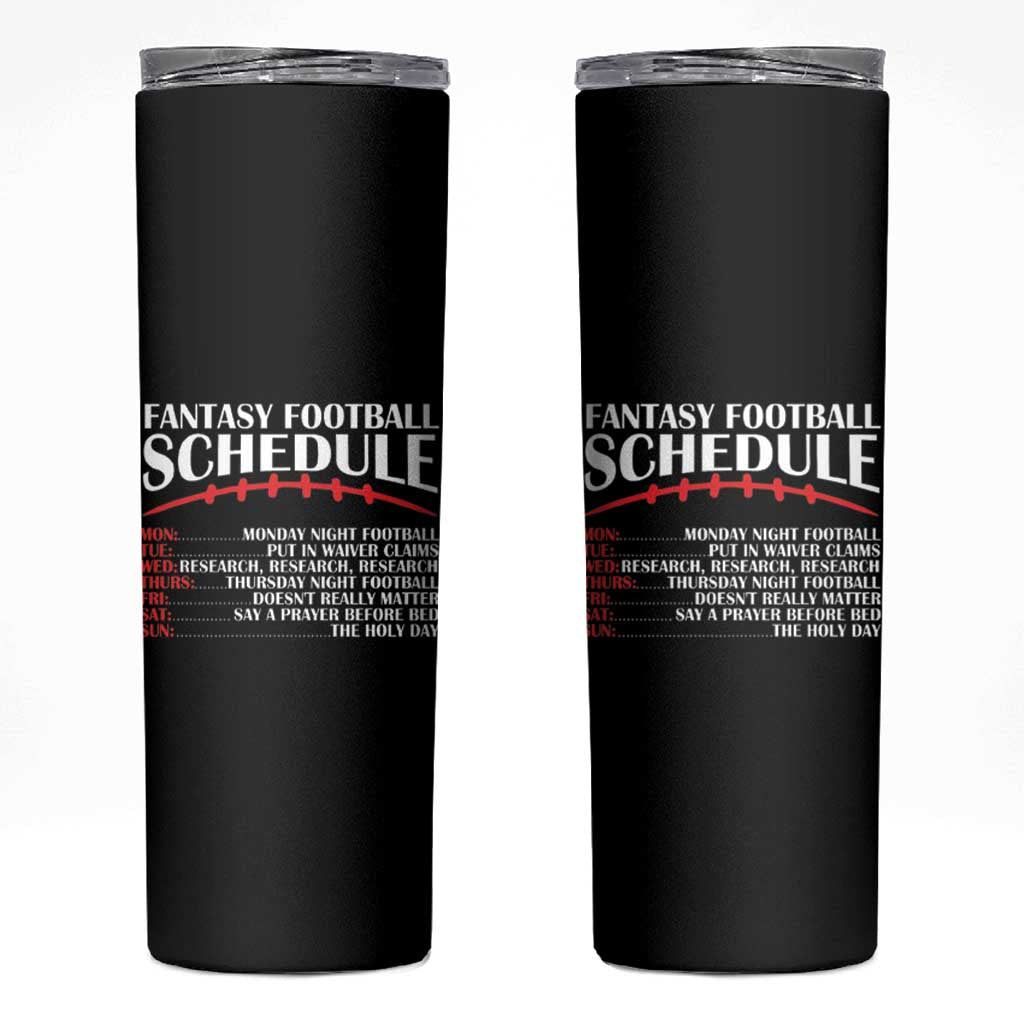 American Fantasy Football Lines Skinny Tumbler Funny Schedule Cool Sports Player - Wonder Print Shop