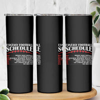 American Fantasy Football Lines Skinny Tumbler Funny Schedule Cool Sports Player - Wonder Print Shop