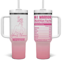 Personalized Breast Cancer Survivor Tumbler With Handle Custom Name Pink Ribbon Chemo Care - Wonder Print Shop