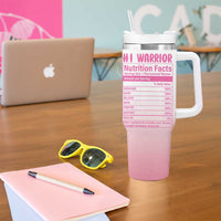 Personalized Breast Cancer Survivor Tumbler With Handle Custom Name Pink Ribbon Chemo Care - Wonder Print Shop