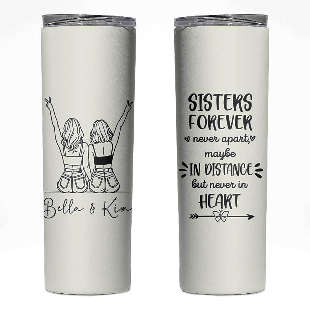 Personalized Long Distance Friendship Gift Skinny Tumbler Custom Name Best Friends Gifts For Women Bestie