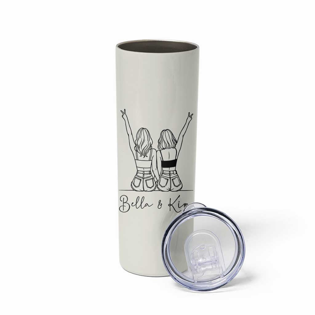 Personalized Long Distance Friendship Gift Skinny Tumbler Custom Name Best Friends Gifts For Women Bestie