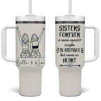 Personalized Long Distance Friendship Gift Tumbler With Handle Custom Name Best Friends Gifts For Women Bestie