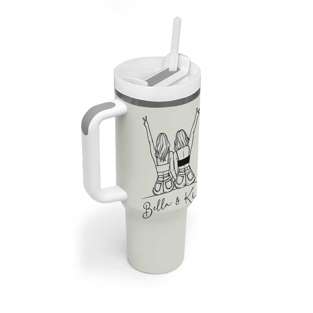 Personalized Long Distance Friendship Gift Tumbler With Handle Custom Name Best Friends Gifts For Women Bestie