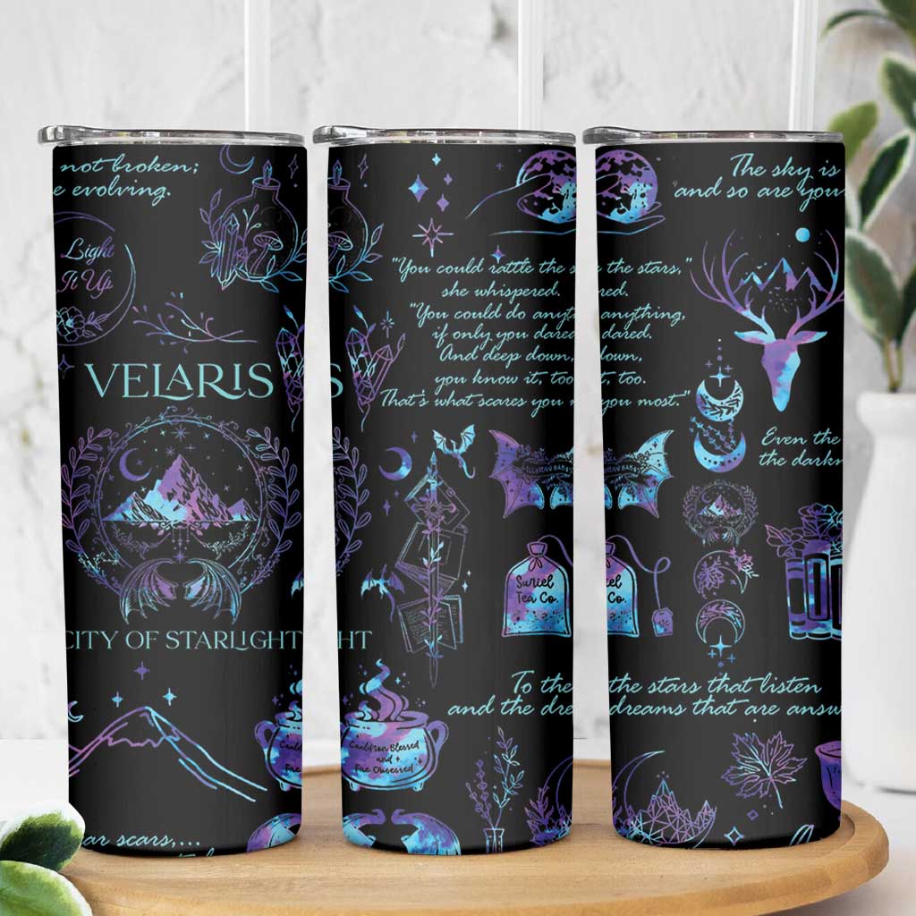 Velaris City Of Starlight Skinny Tumbler Fantasy Celestial City Night Sky Bookish Book Lovers
