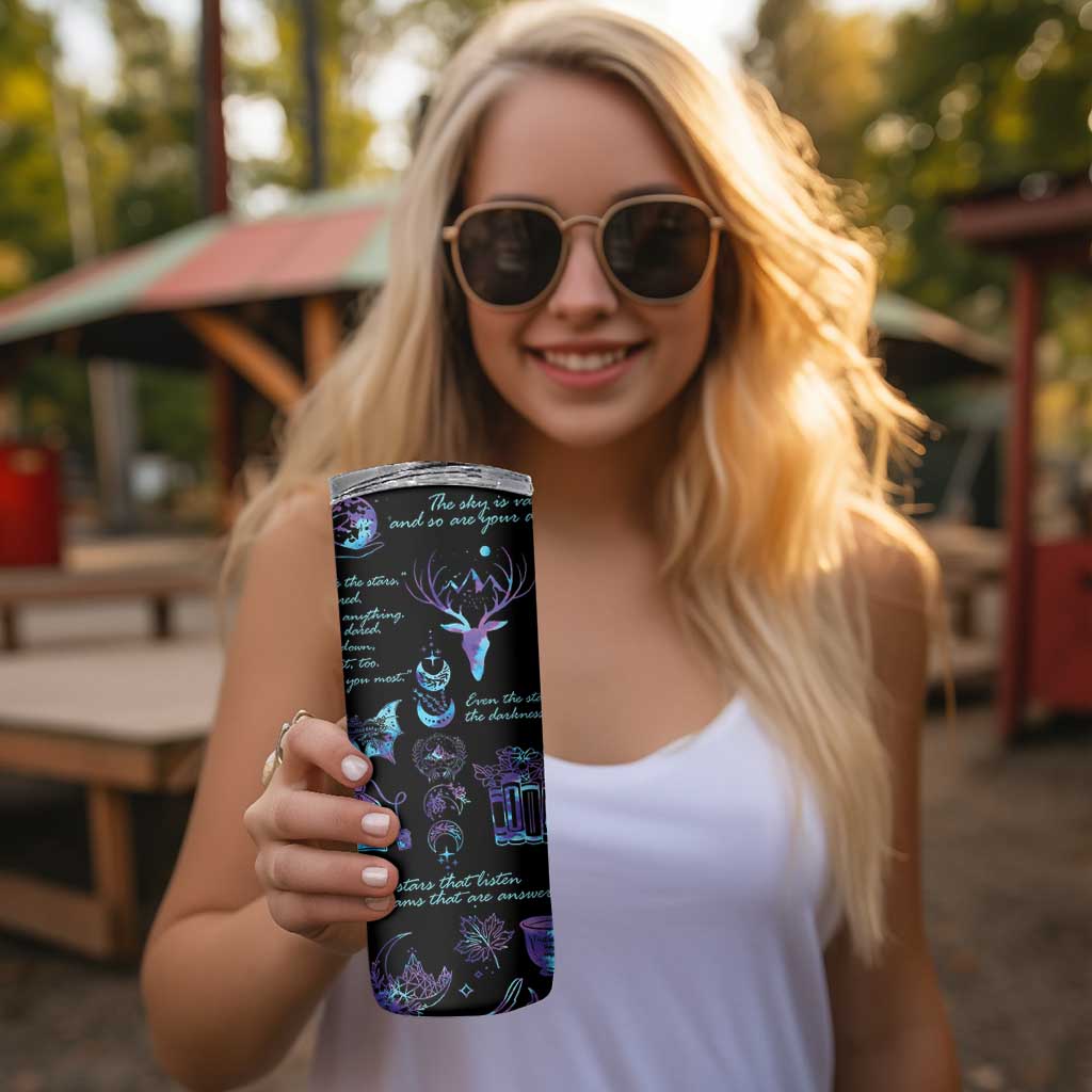 Velaris City Of Starlight Skinny Tumbler Fantasy Celestial City Night Sky Bookish Book Lovers