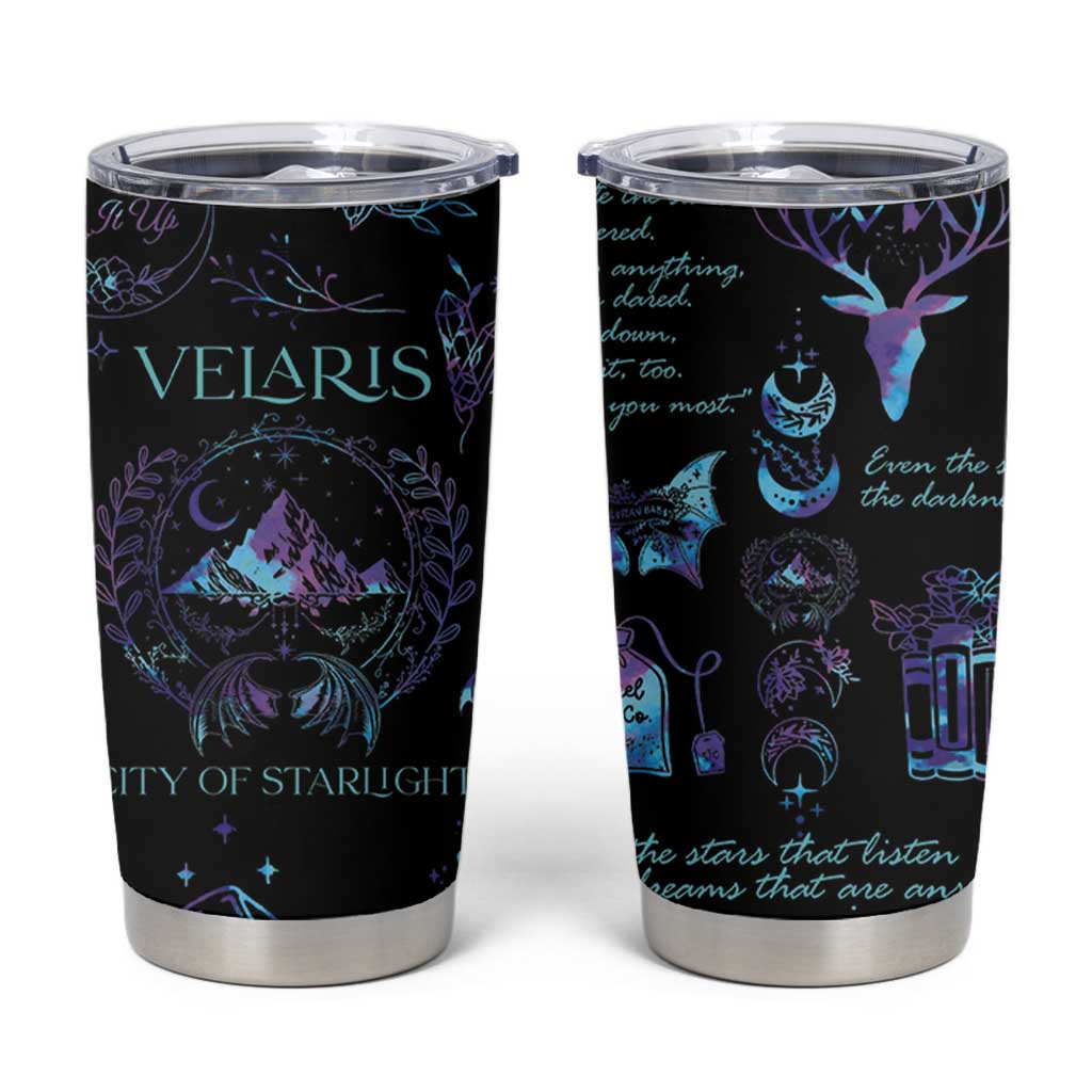 Velaris City Of Starlight Tumbler Cup Fantasy Celestial City Night Sky Bookish Book Lovers