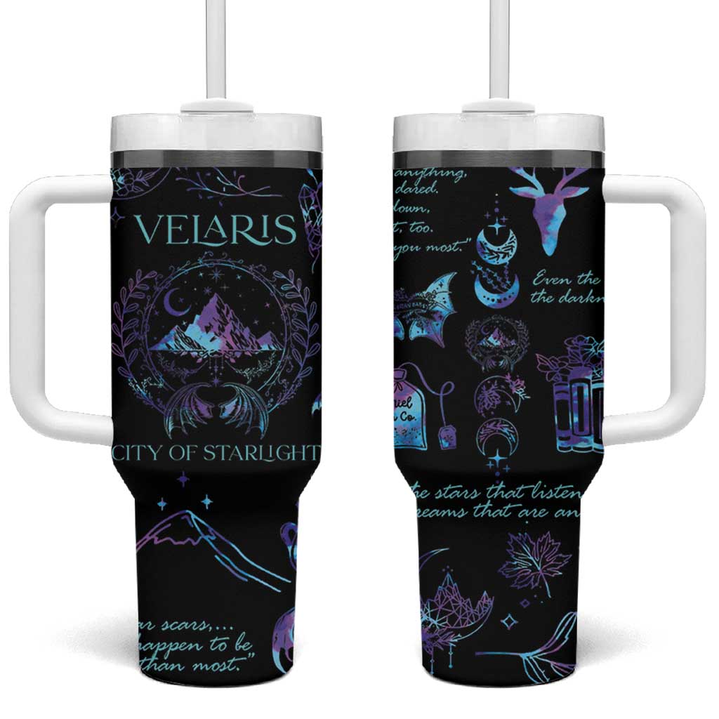Velaris City Of Starlight Tumbler With Handle Fantasy Celestial City Night Sky Bookish Book Lovers