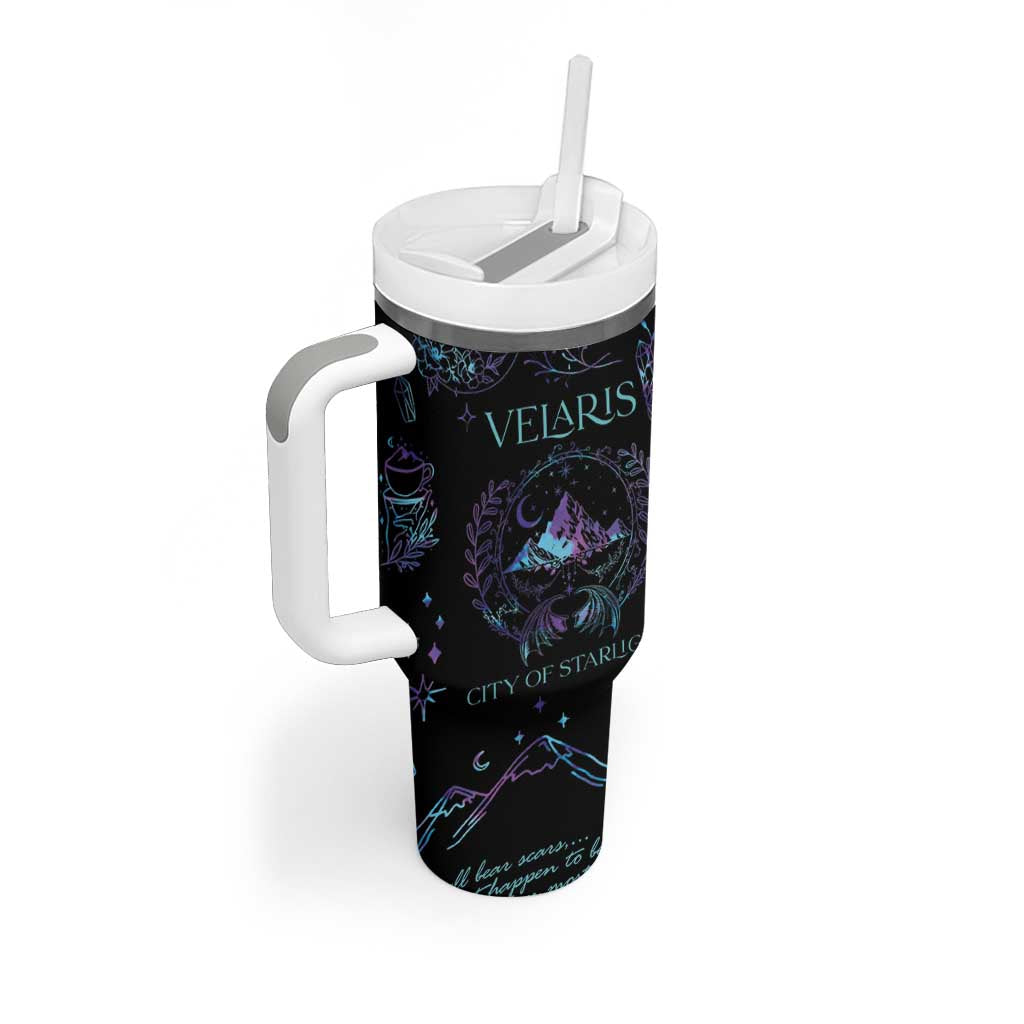 Velaris City Of Starlight Tumbler With Handle Fantasy Celestial City Night Sky Bookish Book Lovers