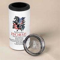 Horse Lovers 4 in 1 Can Cooler Tumbler Advice From A Horse Inspiration