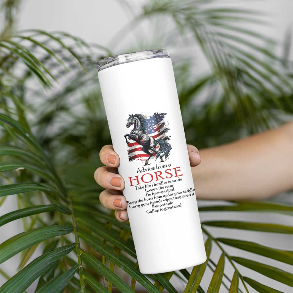 Horse Lovers Skinny Tumbler Advice From A Horse Inspiration