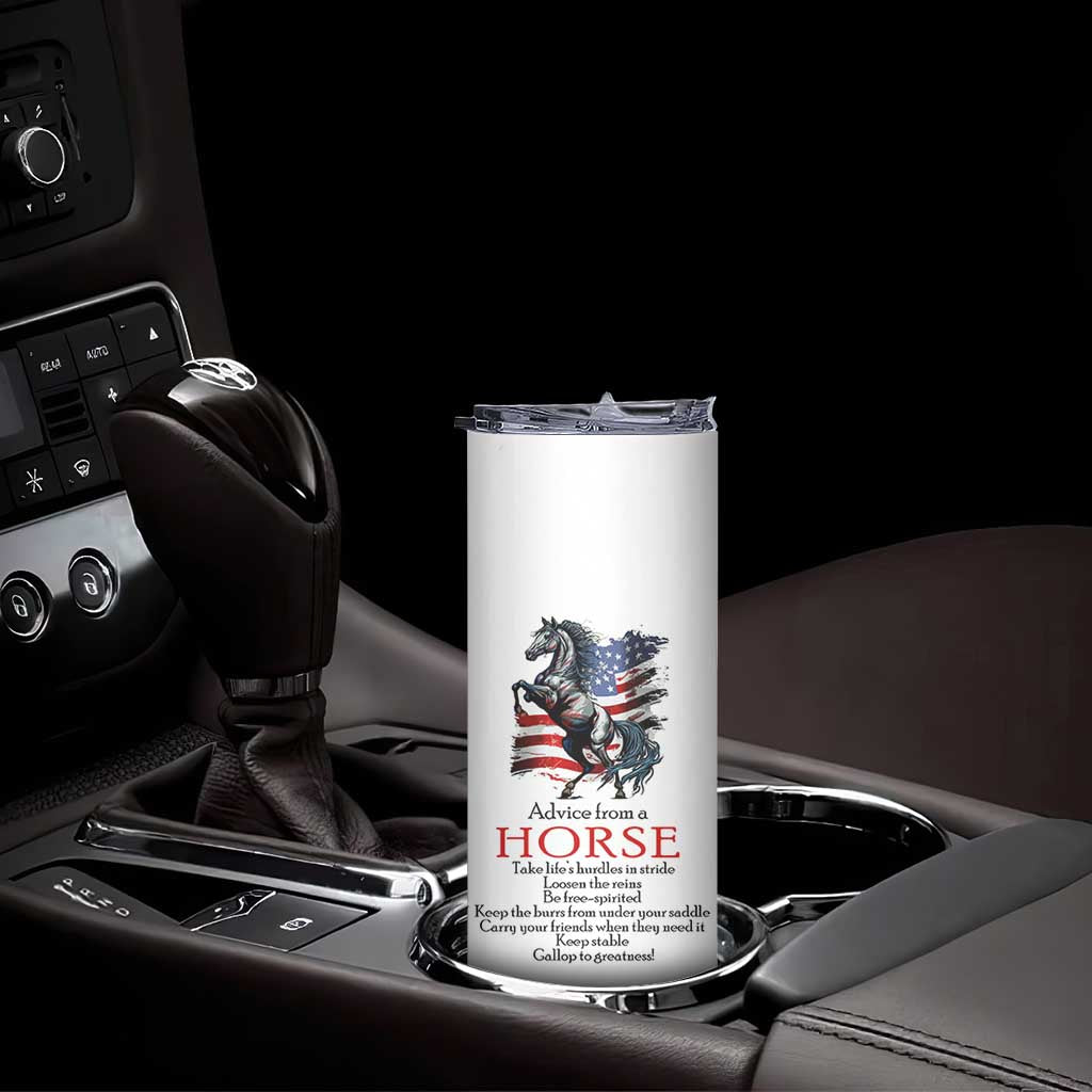 Horse Lovers Skinny Tumbler Advice From A Horse Inspiration