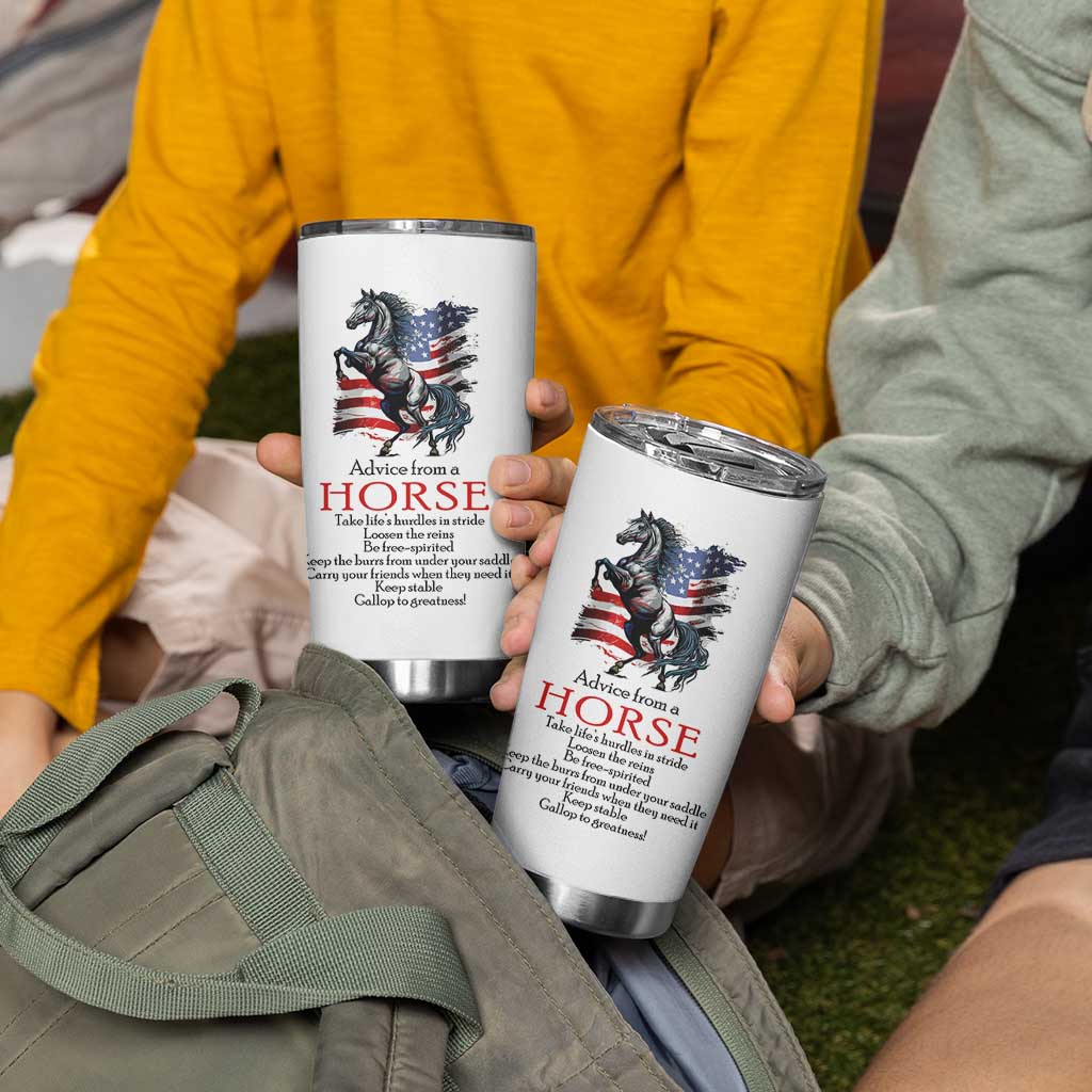 Horse Lovers Tumbler Cup Advice From A Horse Inspiration
