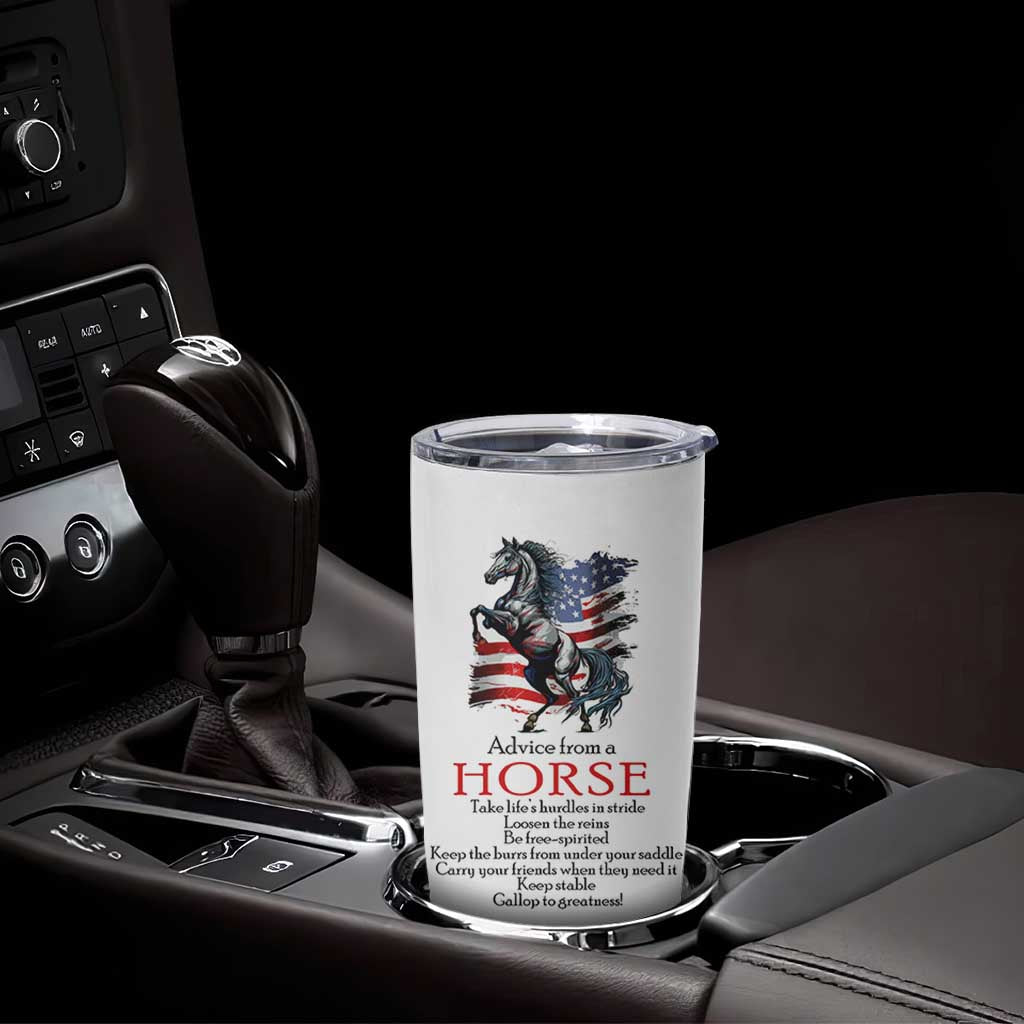 Horse Lovers Tumbler Cup Advice From A Horse Inspiration