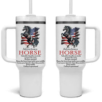 Horse Lovers Tumbler With Handle Advice From A Horse Inspiration