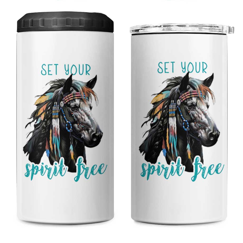 Horse Lovers 4 in 1 Can Cooler Tumbler Cowgirl Cowboy Equestrian Gifts