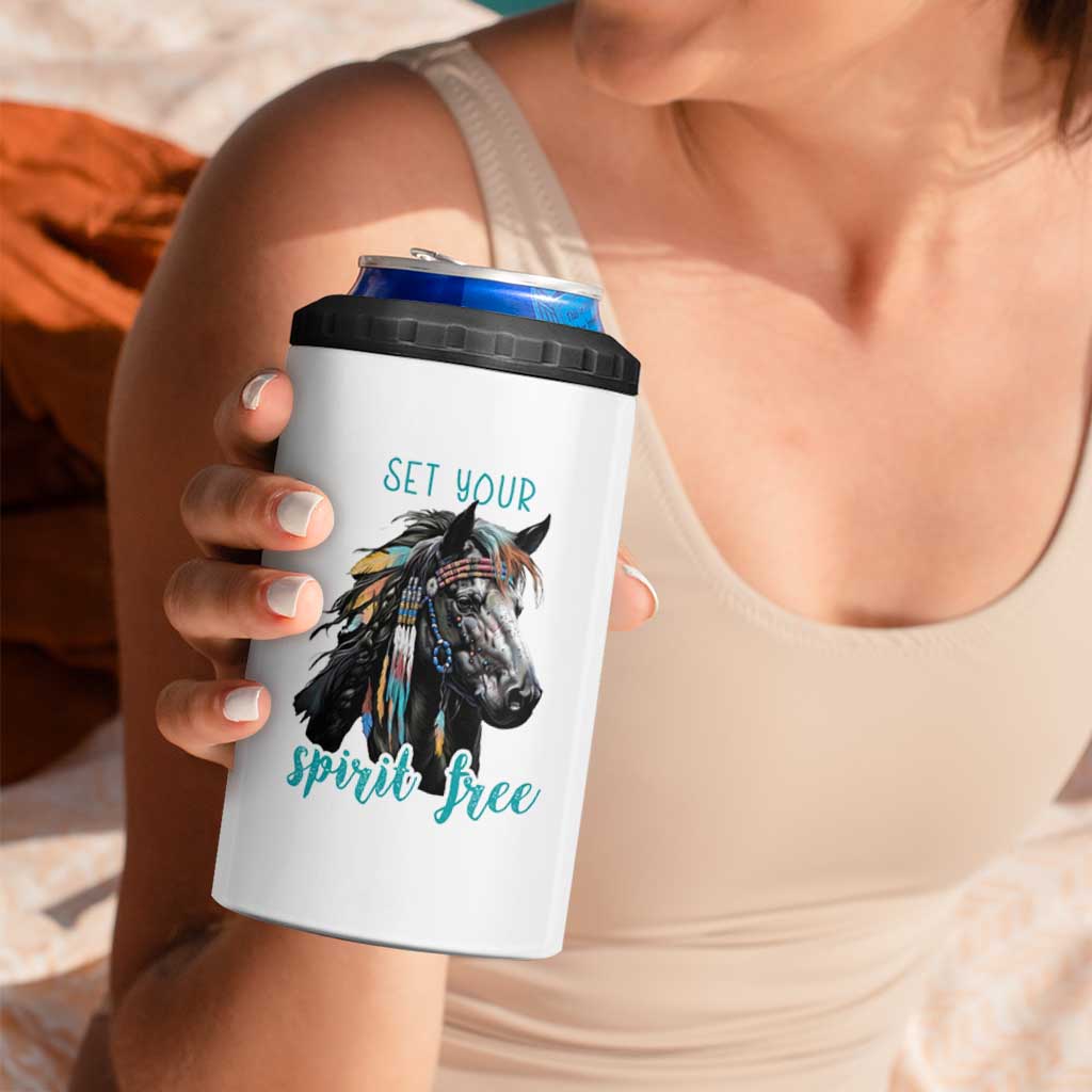 Horse Lovers 4 in 1 Can Cooler Tumbler Cowgirl Cowboy Equestrian Gifts