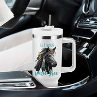 Horse Lovers Tumbler With Handle Cowgirl Cowboy Equestrian Gifts