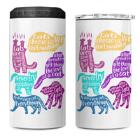 Cat Lover Gifts 4 in 1 Can Cooler Tumbler Kitten Quotes From Famous Writers Authors and Feline Lovers