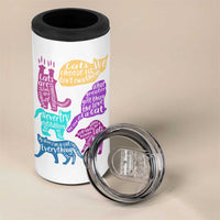 Cat Lover Gifts 4 in 1 Can Cooler Tumbler Kitten Quotes From Famous Writers Authors and Feline Lovers